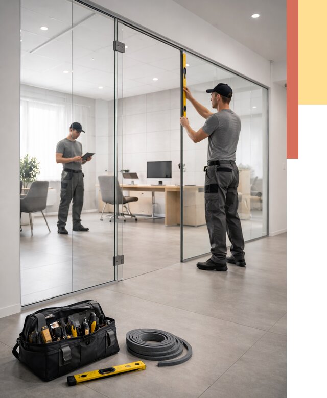 Цельностеклянные перегородки под ключ в Белгороде от 9868 руб. — монтаж и цены | ОТДЕЛОЧНИК-Блг