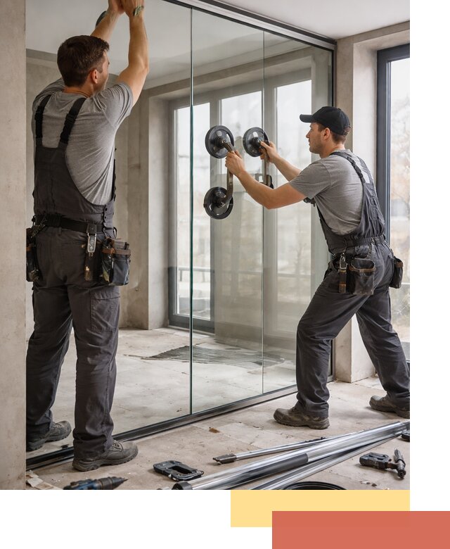 Цельностеклянные перегородки под ключ в Белгороде