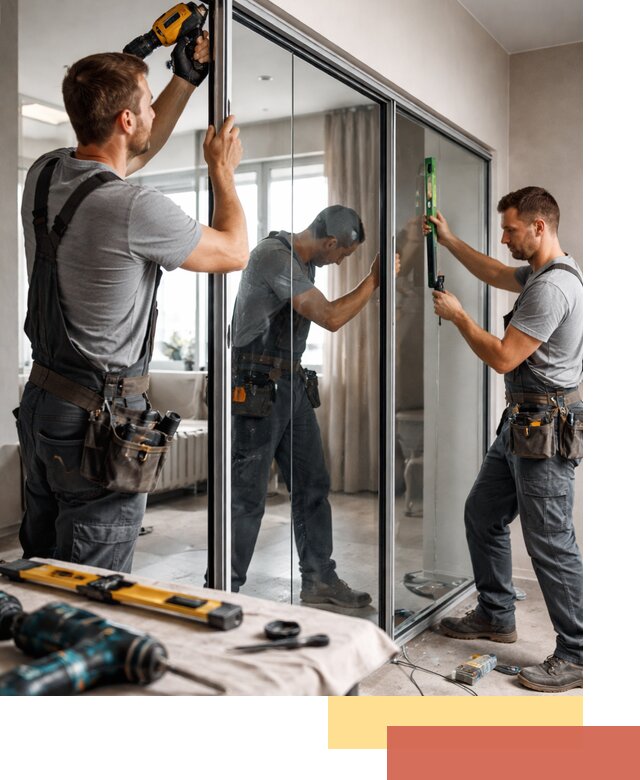 Каркасные стеклянные перегородки под ключ в Белгороде