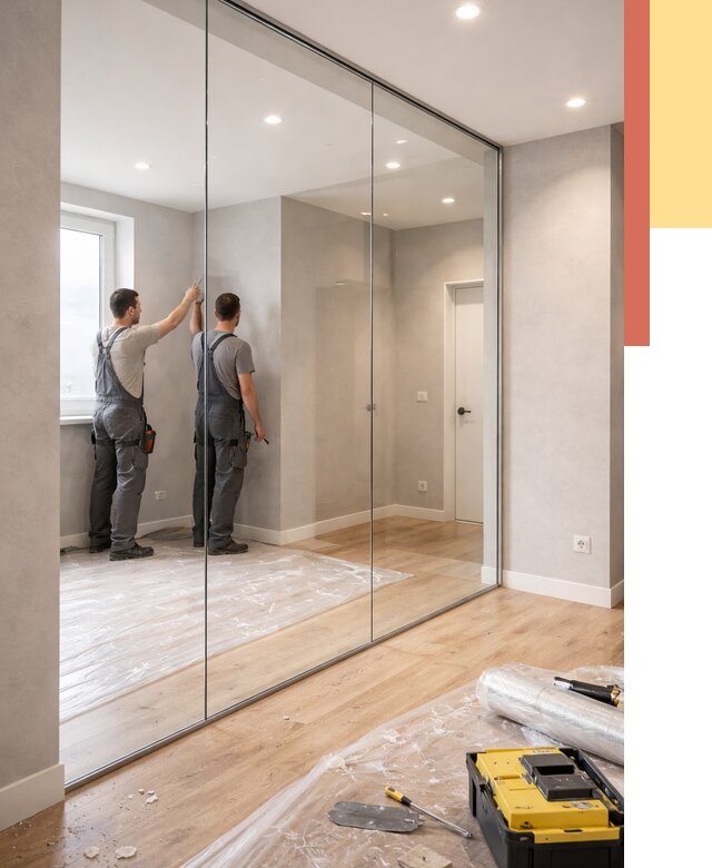 Безрамные стеклянные перегородки в Белгороде — монтаж от 9868 руб. | ОТДЕЛОЧНИК-Блг