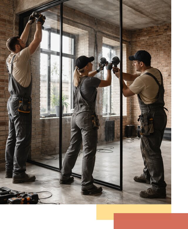 Стеклянные перегородки лофт — изготовление и монтаж в Белгороде