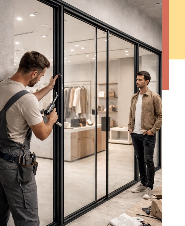 Стеклянные перегородки для магазинов в Белгороде от 8517 руб. под ключ | ОТДЕЛОЧНИК-Блг