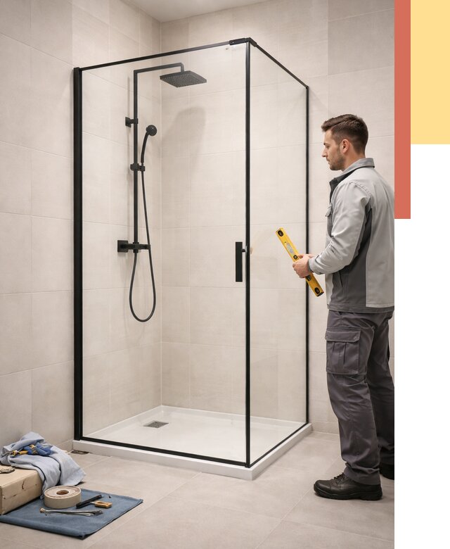 Стеклянные перегородки для душа в Белгороде от 12984 руб. | Монтаж под ключ — ОТДЕЛОЧНИК-Блг