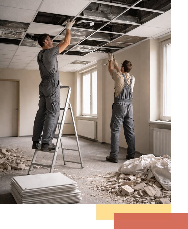 Демонтаж потолков Армстронг профессионально в Белгороде