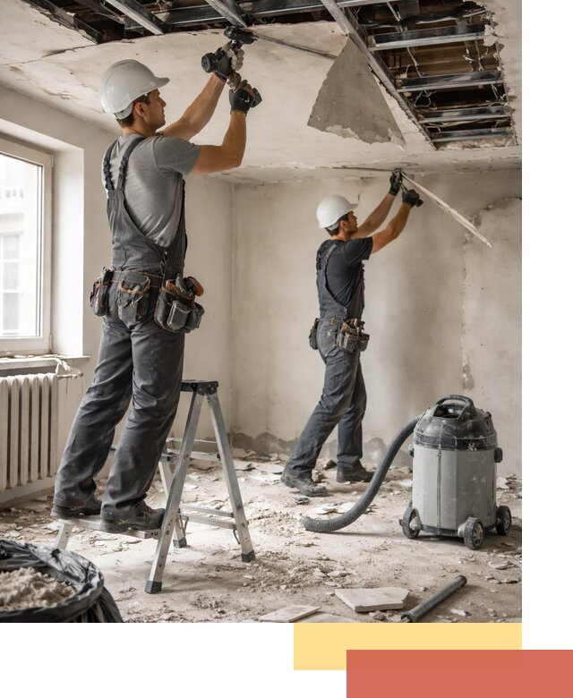 Демонтаж гипсокартонного потолка в Белгороде быстро и аккуратно