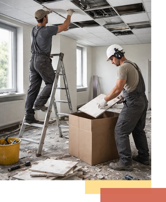 Демонтаж потолочной плитки в Белгороде быстро и аккуратно