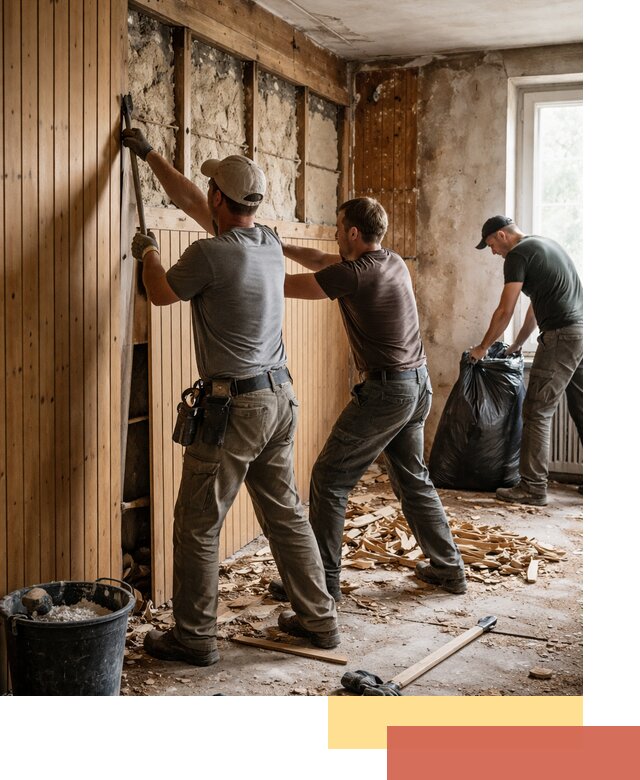 Демонтаж вагонки и вывоз материалов в Белгороде