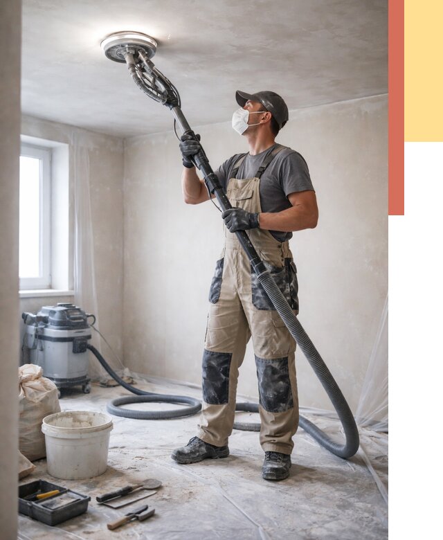 Шлифовка потолка в Белгороде от 3635 руб. — услуги шлифования потолка | ОТДЕЛОЧНИК-Блг