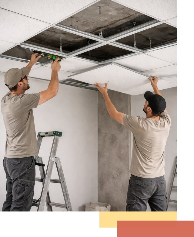 Монтаж потолка Армстронг под ключ в Белгороде