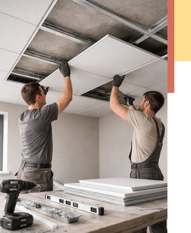 Монтаж кассетного потолка в Белгороде от 4674 руб/м2 — установка и сборка | ОТДЕЛОЧНИК-Блг