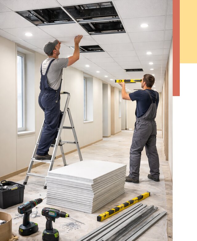 Ремонт потолка Армстронг в Белгороде от 4674 руб. — быстро и недорого | ОТДЕЛОЧНИК-Блг