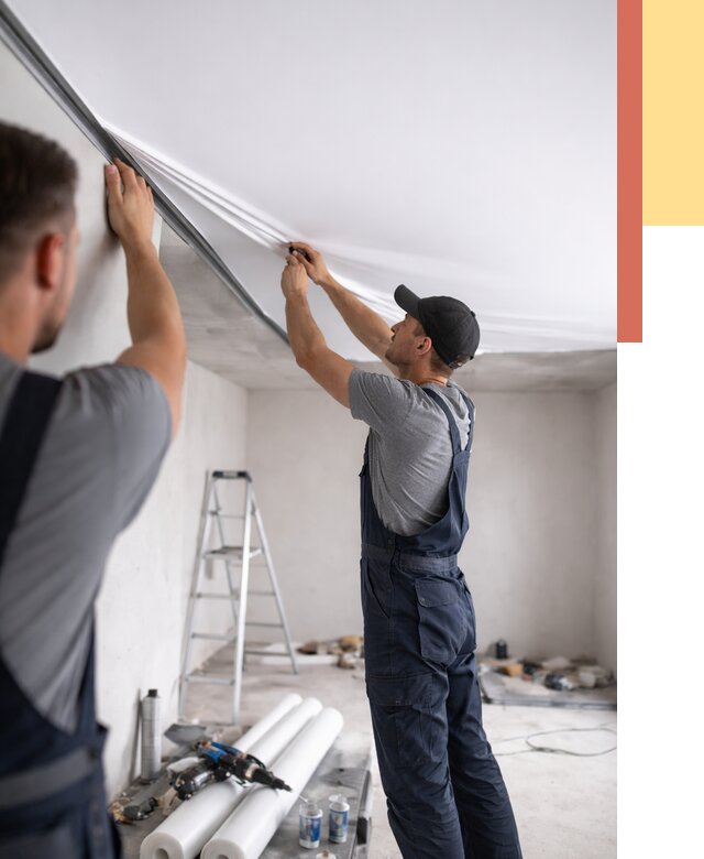 Монтаж матового натяжного потолка в Белгороде от 4674 руб./м² — быстро и недорого | ОТДЕЛОЧНИК-Блг