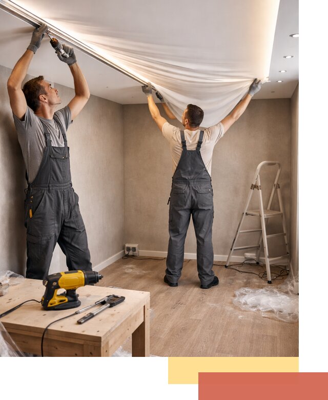 Монтаж натяжного потолка с подсветкой в Белгороде цена и сроки