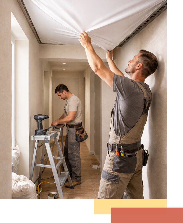 Монтаж натяжного потолка в прихожей в Белгороде