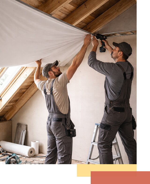 Монтаж натяжного потолка в мансарде в Белгороде