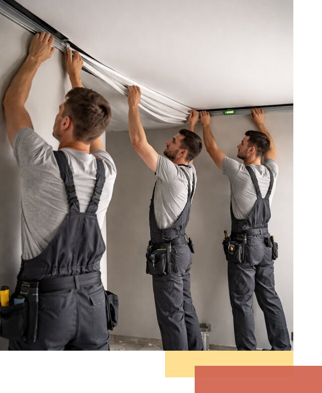 Теневые натяжные потолки в Белгороде: монтаж и отделка быстро и качественно