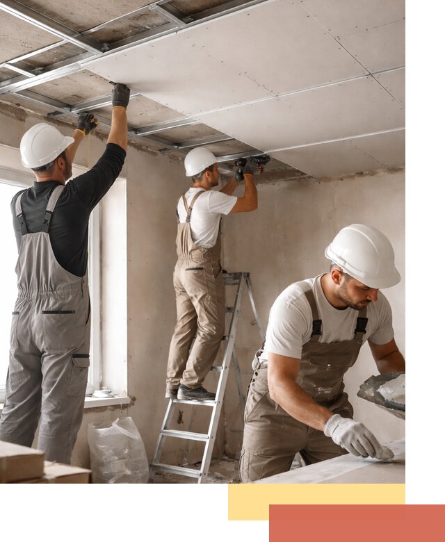 Одноуровневый потолок из гипсокартона в Белгороде — монтаж и отделка