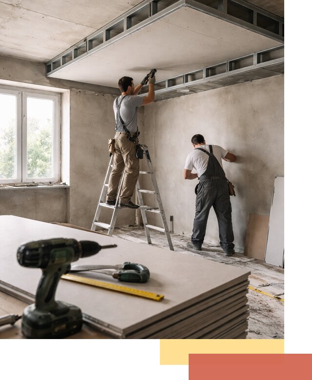 Двухуровневый потолок из гипсокартона в Белгороде