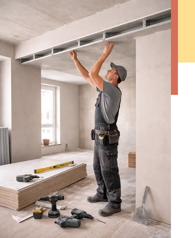 Потолок из гипсокартона с нишей в Белгороде от 1298 руб. под ключ | ОТДЕЛОЧНИК-Блг