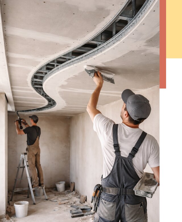 Криволинейный потолок из гипсокартона в Белгороде от 2181 руб./м2 | ОТДЕЛОЧНИК-Блг