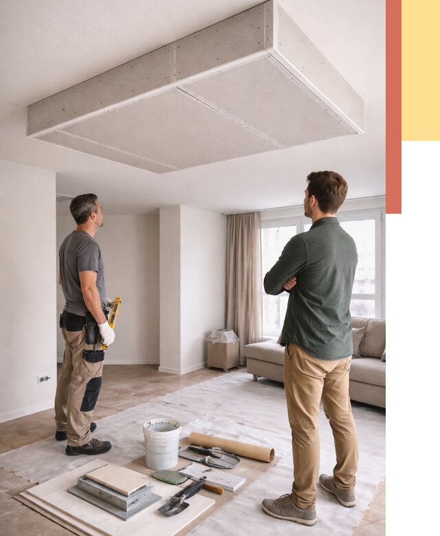 Короб на потолке из гипсокартона в Белгороде от 2285 руб. — монтаж и услуги под ключ | ОТДЕЛОЧНИК-Блг