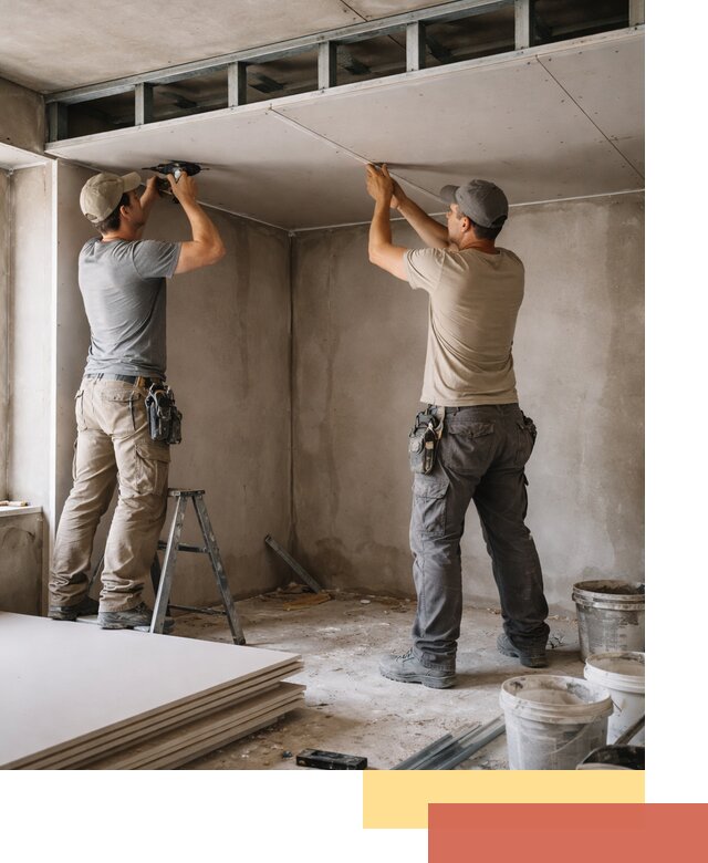 Короб из гипсокартона на потолке под ключ в Белгороде