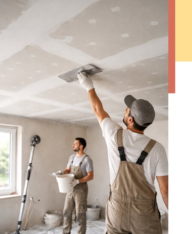 Шпаклевка потолка из гипсокартона в Белгороде от 3324 руб./м2 — услуги под ключ | ОТДЕЛОЧНИК-Блг