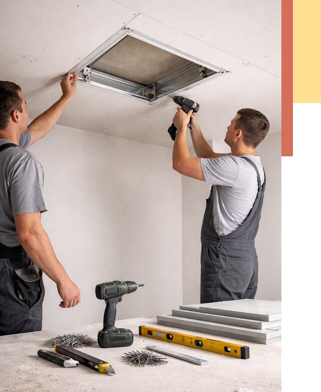 Установка люка в потолок ГКЛ в Белгороде от 2597 руб. под ключ | ОТДЕЛОЧНИК-Блг