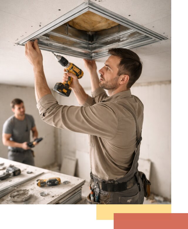 Монтаж люка в потолок из ГКЛ в Белгороде