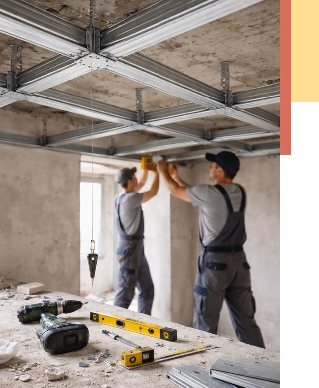 Монтаж каркаса потолка из профиля в Белгороде от 4674 руб. — услуги ОТДЕЛОЧНИК-Блг
