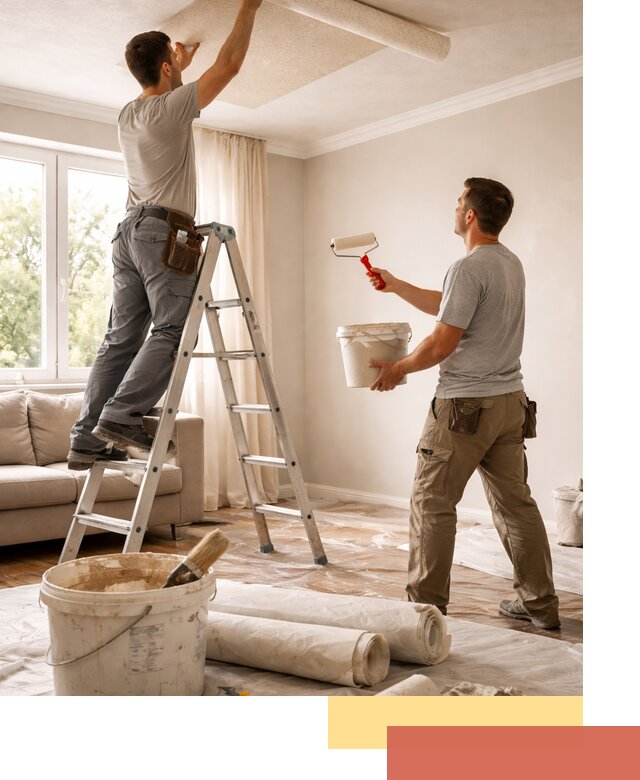 Поклейка обоев на потолок в Белгороде — качественно и быстро