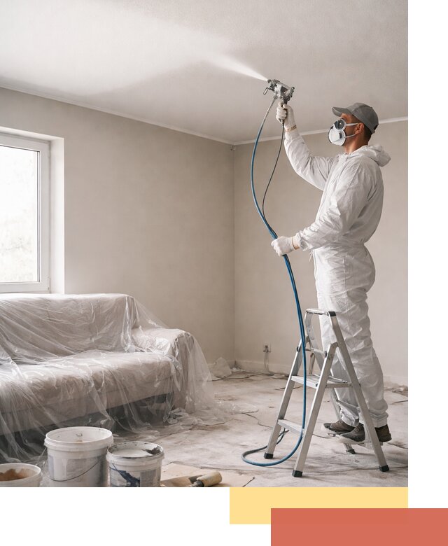 Покраска потолка краскопультом в Белгороде быстро и качественно