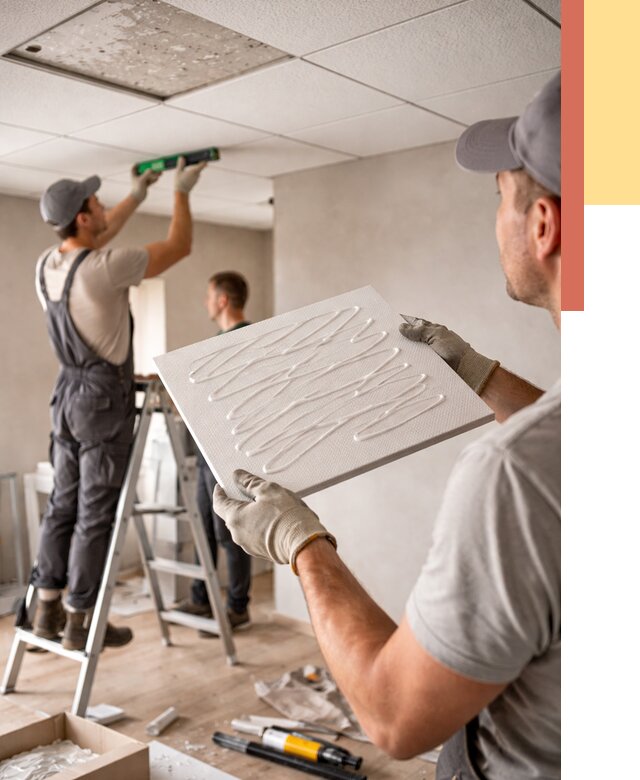 Монтаж потолочной плитки в Белгороде от 4674 руб. — быстро и недорого | ОТДЕЛОЧНИК-Блг