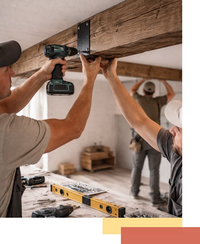 Монтаж декоративных потолочных балок в Белгороде