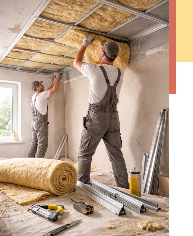 Утепление потолка в Белгороде от 7479 руб/м2 — недорого, быстро, под ключ | ОТДЕЛОЧНИК-Блг