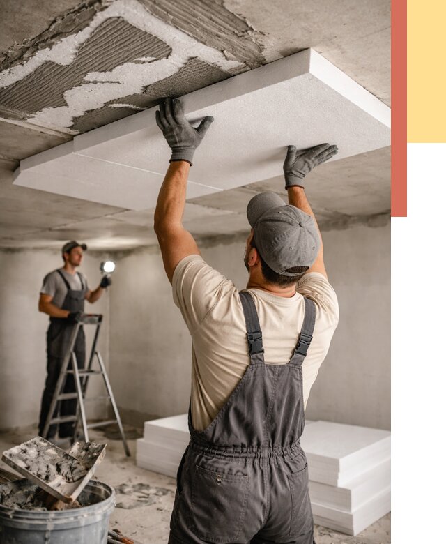 Утепление потолка пенопластом в Белгороде от 4674 руб/м2 — недорого и быстро | ОТДЕЛОЧНИК-Блг