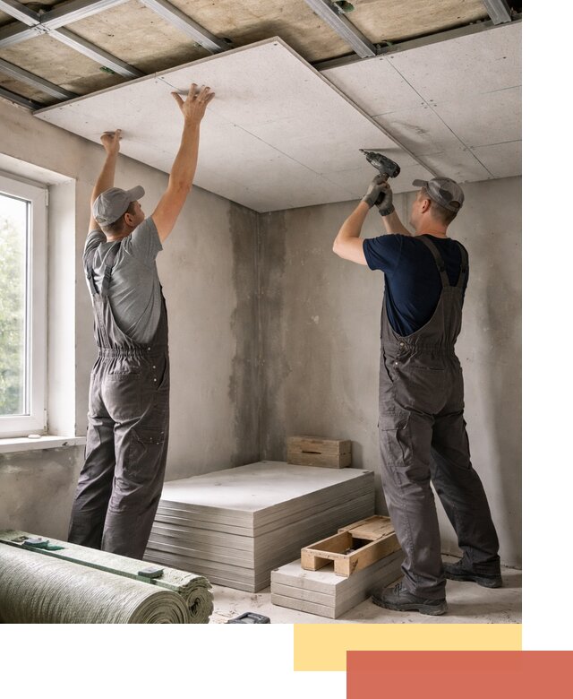 Шумоизоляция потолка панелями ЗИПС в Белгороде